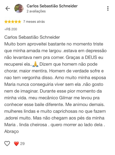Avaliação de Carlos Sebastião Schneider